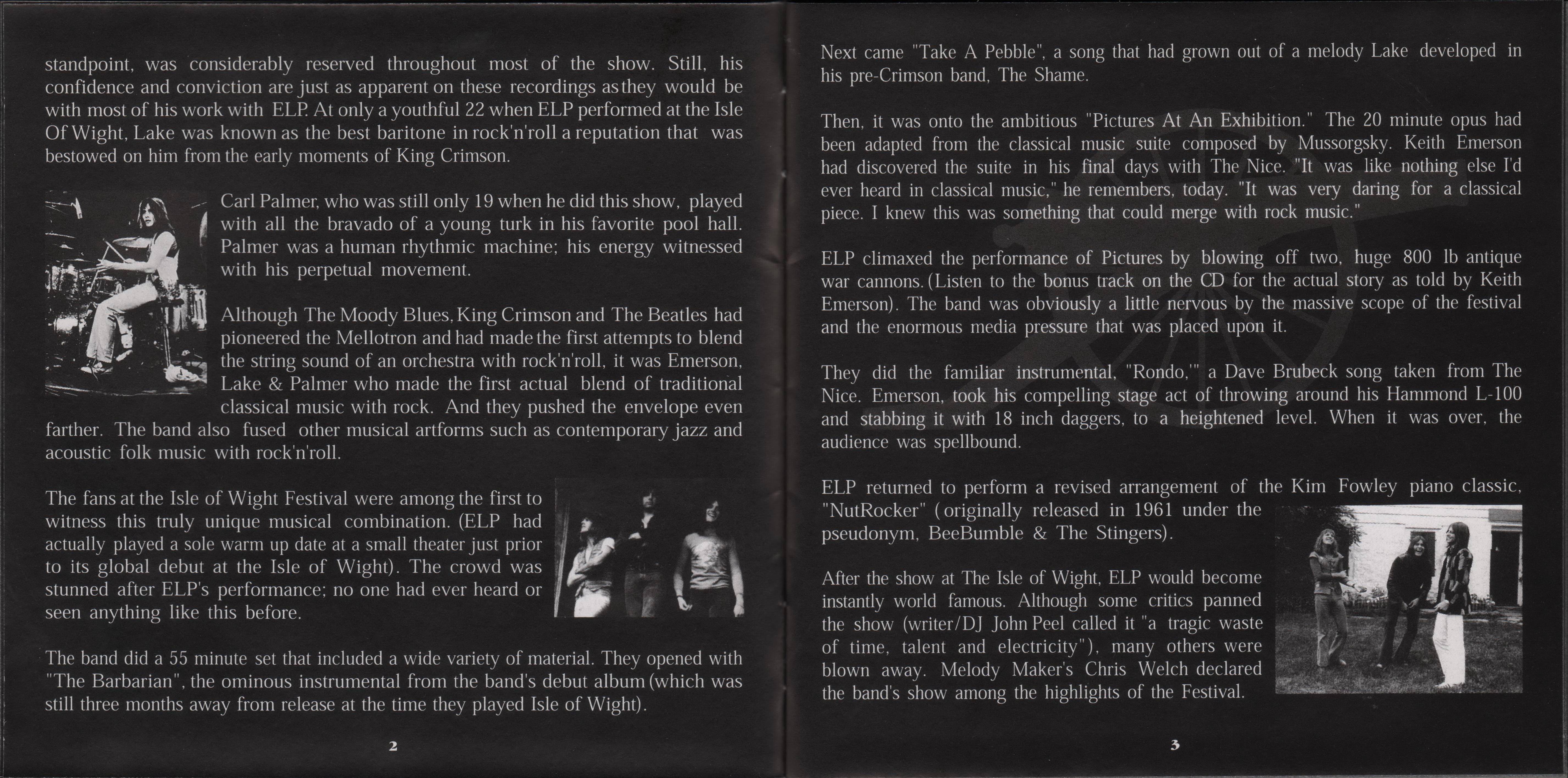 Emerson, Lake and Palmer Live At The Isle Of Wight Festival [Booklet03 jpn]